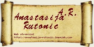Anastasija Rutonić vizit kartica